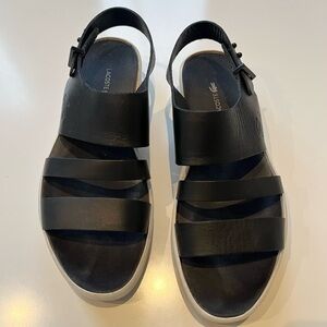Lacoste Women's Black and White Sandals